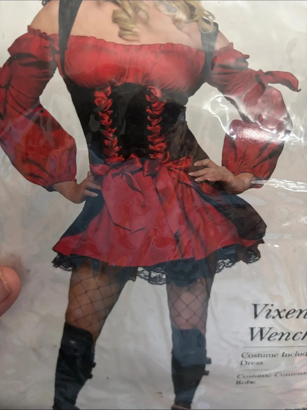 Leg Avenue Red and Black Vixen Pirate Wench Costume - Picture 3 of 5